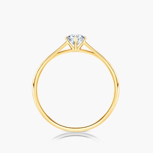 Pierścionek zaręczynowy The Light: złoty, diament